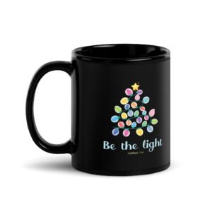Be The Light (Christmas) - Black Glossy Mug