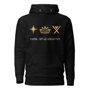 Come, Let Us Adore Him (Christmas) Dark - Unisex Hoodie