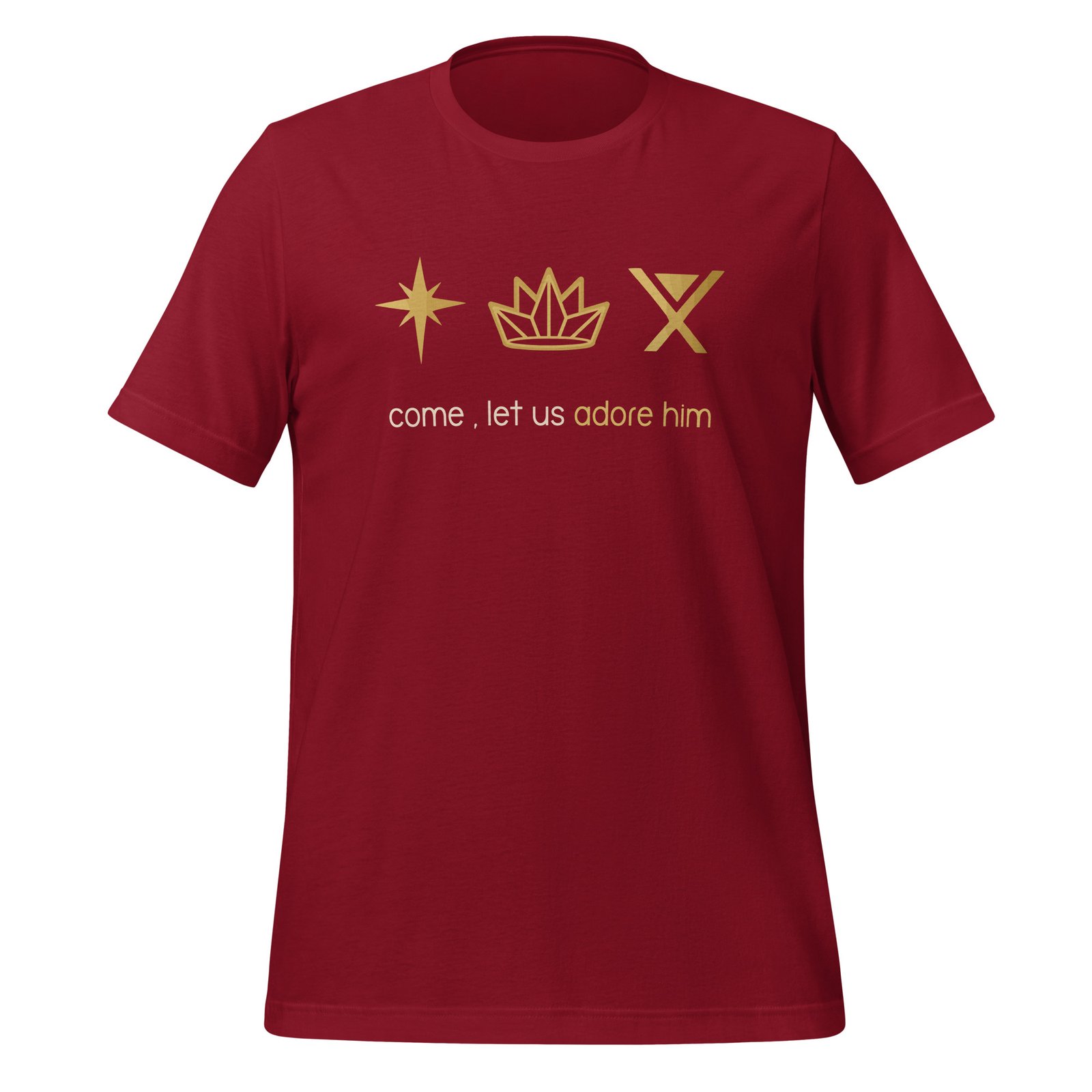 Come, Let Us Adore Him (Christmas) Dark - Unisex t-shirt