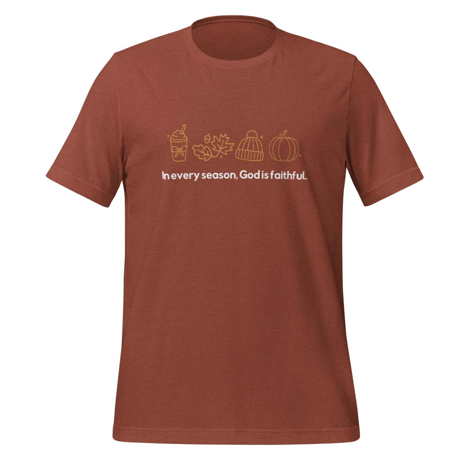 In Every Season, Gods Is Faithful (Thanksgiving) Dark - Unisex t-shirt - Image 4