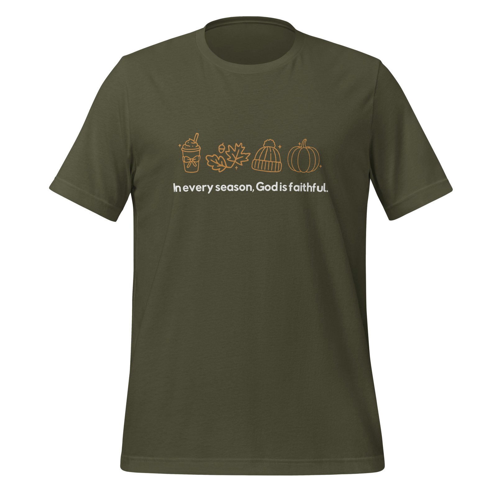 In Every Season, Gods Is Faithful (Thanksgiving) Dark - Unisex t-shirt - Image 3