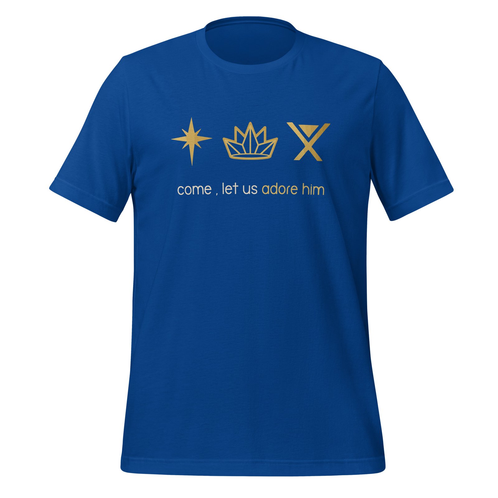Come, Let Us Adore Him (Christmas) Dark - Unisex t-shirt - Image 3