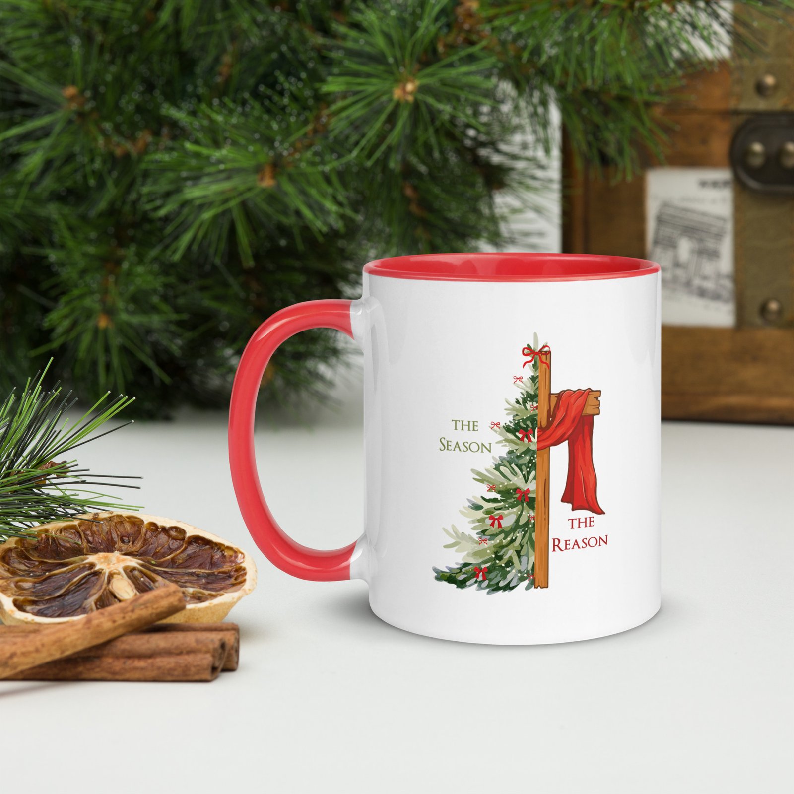 The Season, The Reason (Christmas) - Mug with Color Inside - Image 3